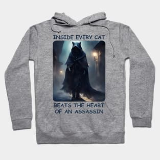 Cat Assassin (Dark Letters) Hoodie